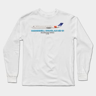 McDonnell Douglas MD-81 - Scandinavian Airlines Long Sleeve T-Shirt